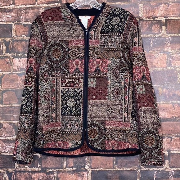 Preswick & Moore Jackets & Blazers - Preswick & Moore Patchwork Full Zip Blazer